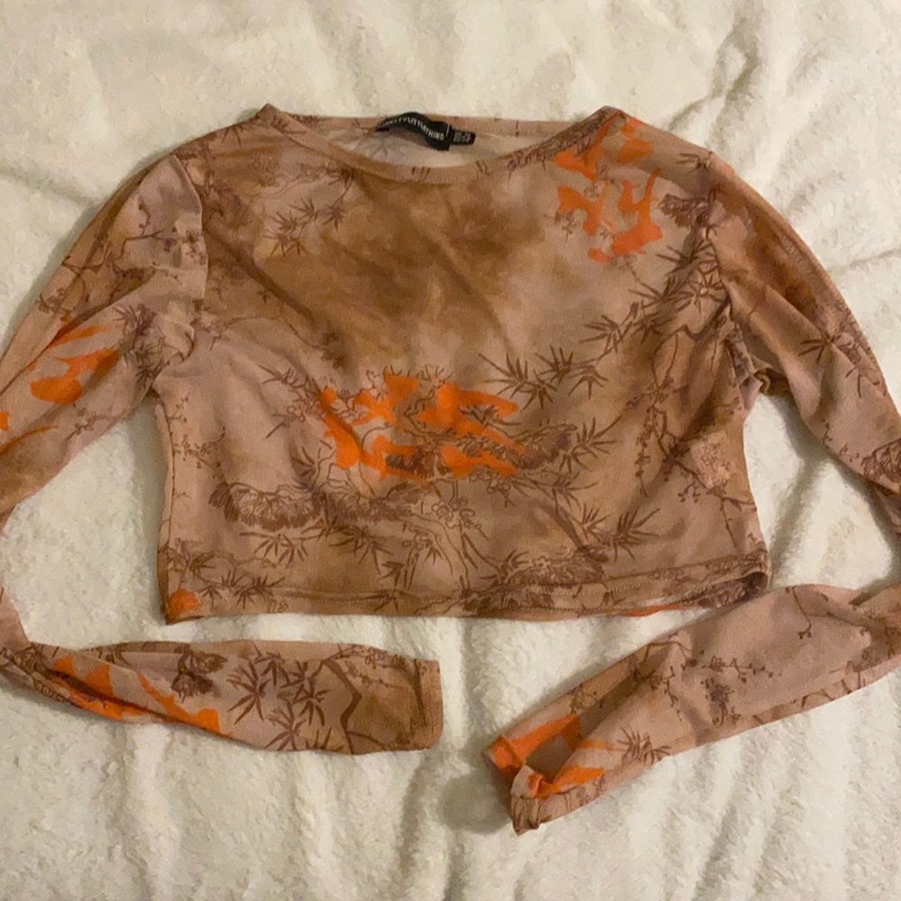 Pretty Little thing mesh long sleeve top